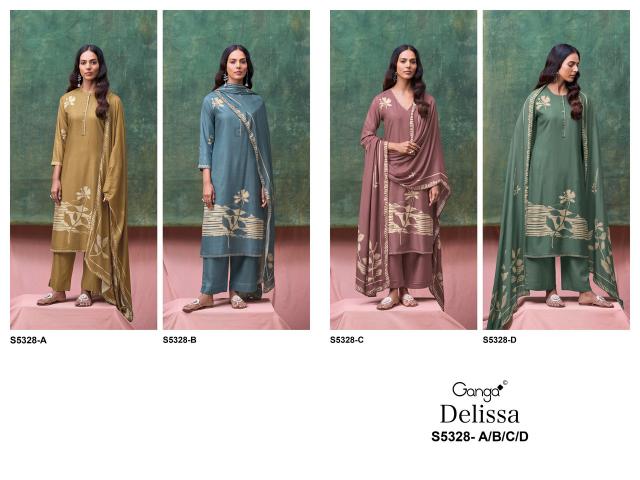 Ganga delissa 5328 silk dress material wholesale in bangalore